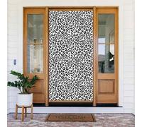 Coperture per porte decorative alla moda leopardo bianco nero - Decorazioni per porte interne ed esterne, decorazioni primavera/estate/autunno/inverno Halloween Natale