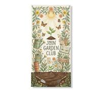 Coperture per porte decorative, annaffiatoio a forma di farfalla botanico vintage, verde primavera, con corda da appendere, striscione per la casa, per portico, porta, interni ed esterni, feste, 91 x