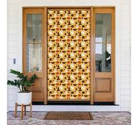Coperture per porte di Natale per porta d'ingresso, divertente Halloween fantasma zucca autunno inverno copertura porta banner appeso sfondo per esterni interni portico vigilia decorazioni da parete