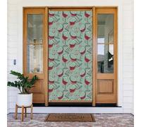Coperture per porte di Natale per porta d'ingresso, divertente stampa di bicchieri di vino autunnali e invernali, sfondo da appendere per esterni e interni, decorazione da parete per portico, 1,8 x