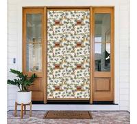 Coperture per porte di Natale per porta d'ingresso, divertente stile hawaiano verde albero di cocco autunno inverno copertura per porta da appendere sfondo per esterni interni portico vigilia
