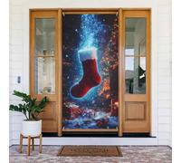 Coperture per porte di Natale per porta d'ingresso, divertenti calze da sogno di Natale, autunno inverno, striscione da appendere per esterni, interni, portico, vigilia, decorazioni da parete
