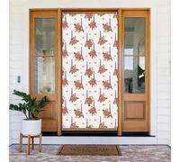 Coperture per porte di Natale per porta d'ingresso, divertenti rose torre fiore autunno inverno copertura per porta da appendere sfondo per esterni interni portico vigilia decorazioni da parete
