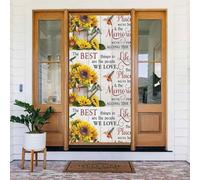 Coperture per porte di Natale per porta d'ingresso, ricordi divertenti girasole colibrì autunno inverno copertura per porta da appendere sfondo per esterni interni ed esterni decorazione da parete