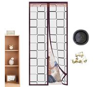 Coperture per porte isolate | Schermo per porta isolato chiaro con magnete | Coperchio per porta a schermo morbido senza installazione di pugni per garage estivo e porta scorrevole