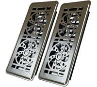 Coperture per prese d'aria per pavimenti, pannello a forma di ventola, 10 x 25 cm, coperture decorative per prese d'aria per pavimenti di casa, coperture per prese d'aria in acciaio resistente su cui