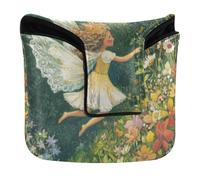 Coperture per putter da golf magnetico per la maggior parte delle marche in pelle PU impermeabile fata che vola nel giardino fiorito