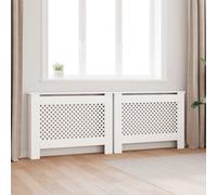 Coperture per radiatori 2 pz bianche 112x19x81,5 cm in mdf