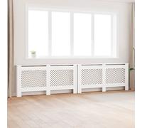 vidaXL Coperture per Radiatori 2 pz Bianche 172x19x81,5 cm in MDF