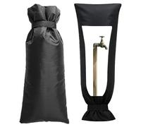 Coperture per rubinetti esterni per l'inverno, Copri Rubinetto Nero 20x51cm 2 Pz