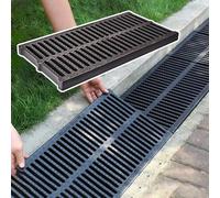 Coperture per scarichi da trincea, 30 cm, griglia in plastica per esterni, per cucina, patio, balcone, passerella e fattoria, soluzione di drenaggio durevole (larghezza 30 cm x altezza 2,5 cm)