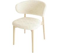 Coperture per sedie da Pranzo Divise a Forma di Arco, Set Lavabile in Jacquard Elasticizzato,Beige,S Set of 4