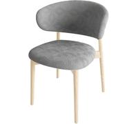 Coperture per sedie da Pranzo Divise a Forma di Arco, Set Lavabile in Jacquard Elasticizzato,Grigio,M Set of 1