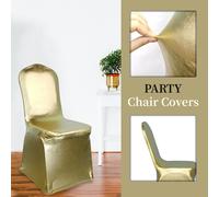 Coperture Per Sedie Da Pranzo In Oro Stretch Rimovibili Per Matrimonio E Feste