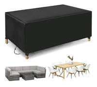 Coperture per Set Arredo Giardino Coperture da Esterno 135x125x80cm/LxWxH 420d Telo Oxford Copertura Tavolo Esterno Impermeabile Antivento Antipolvere Telo Protettivo Cortile Copritavolo Copridivano