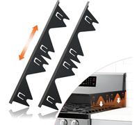 Coperture per stufe in acciaio inox (2 pezzi), riempitivo per stufa, kit di rifinitura, protezione per fornello da cucina, divario tra piano cottura e bancone, facile da pulire, resistente al calore,