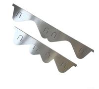Coperture per stufe in acciaio inox, confezione da 4 pezzi, design retrattile, adatte per letti da 35 a 70 cm, impediscono che il cibo cada negli spazi vuoti del piano di lavoro, struttura in metallo