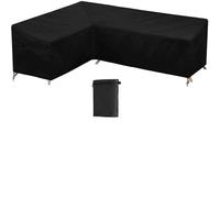 Coperture per tavoli e sedie da esterno, Set di coperture for mobili da esterno impermeabili e antipolvere for divano a L e tavolo rettangolare, confezione da 2, diverse misure(200x270x82cm)