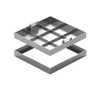 Coperture per Tombini Quadrate Invisibili con Cornice Coperchi per Pozzetti | Realizzato in Materiale Ispessito con Struttura Rinforzata a Croce e Doppie Maniglie Nascoste, Questo Chiusino(50cm(19.7in))
