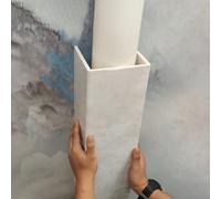 Coperture per tubi da bagno in PVC, 130 cm x 24 cm x 24 cm, per nascondere i tubi, facile da tagliare, soluzione elegante per impianti idraulici antiestetici, perfetti per la ristrutturazione