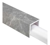 Coperture per tubi in plastica bianca per tubi dell'acqua da boxeRecinzione rettangolare grigia per estrattore da parete e tubi per lavandino del bagnoFacile da tagliare, durevole ed elegante