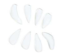 Coperture per Unghie Plettri per Dita in Polimero Siliconico Riutilizzabili e Confortevoli Accessori da 8 Pezzi (Trasparente)