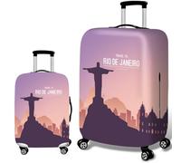 Coperture Per Valigie,3D Città Stampa Cover Proteggi Valigia,Elastico Bagagli Copertura Protettiva,Coprivaligie Da Viaggio,Copri Valigia Per 18 A 32 Pollici,Adulti,Uomini,Donne (Rosa,L(25-28inch))