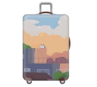 Coperture Per Valigie,Gatto Tigre Animale Luggage Cover,Nero Bianco Fiamma Fulmine Bagagli Copertura Protettiva,Coprivaligie Da Viaggio,Copri Valigia 18-32 Pollic (Due Gatti,M(22-24inch))