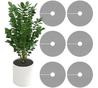 Coperture per Vasi da Animali - 6 Pezzi Griglia Protettiva Con Foro Centrale Da Vasi - Copertura A Griglia Del Terriccio,Piante da Interno ed Esterno, Giardino, Cortile, Vivaio, Balcone, Terrazza, Fio
