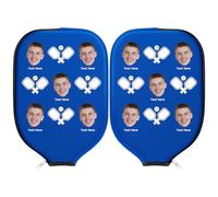 Coperture personalizzate per paddle pickleball, custodia universale personalizzata con cerniera manica per racchetta con testo fotografico, copertura per pagaia in neoprene, custodia per paddle, 22,1