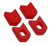 Coperture protettive in silicone per pedivelle per biciclette, adatte alla maggior parte delle guarniture da strada e mountain bike con presa sicura (rosso)