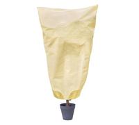 Coperture protettive invernali piante da giardino, Coprivaso invernale con cerniera e coulisse multicolore 80x120cm(Beige)
