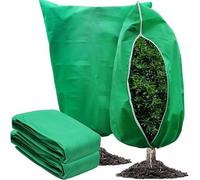 Coperture protettive invernali piante da giardino, Telo copri piante invernale in tessuto non, pieghevole, traspirante, con cerniera e coulisse, multicolore, diverse misure(Green-50x100cm)