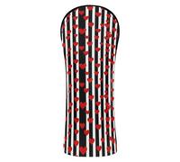 Coperture protettive per mazze da golf, 3 misure, per driver in legno ibrido | Impermeabile in pelle PU con morbida fodera in peluche accessori campo da golf strisce cuore
