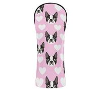 Coperture protettive per mazze da golf, 3 misure, per driver in legno ibrido | Motivo goffrato in ecopelle con morbida fodera in peluche ciondolo Golf Club Care Gear Terrier
