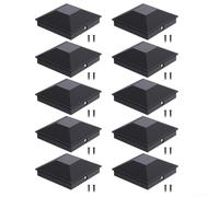 Coperture quadrate in plastica per pali di recinzione da 12,7 cm, realizzate in materiale PP per la protezione esterna dei pali in legno in tutti i climi (confezione da 10