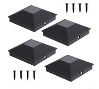 Coperture quadrate in plastica per pali di recinzione da 12,7 cm, realizzate in materiale PP per la protezione esterna dei pali in legno in tutti i climi (confezione da 4