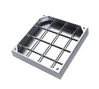 Coperture quadrate per pozzetti in acciaio inox resistenti per vialetti e vialetti (69,8 x 69,8 cm x 7,9 cm di altezza) durevoli, sicure e di facile accesso