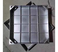 Coperture quadrate personalizzabili per fosse settiche in acciaio inossidabile, con telaio e base, coperchio invisibile per fossa di drenaggio per vialetti, marciapiedi/sentieri (70 x 70 x 8)