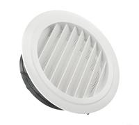 Coperture rotonde per condotto di ventilazione in ABS per uso a parete o soffitto, con zanzariera rimovibile per facilitare il flusso d'aria e prevenire gli insetti (200 mm)