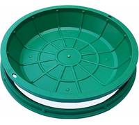 Coperture rotonde per fosse settiche con foro di scarico, coperchio e base in resina settica per cortile, impermeabile e resistente ai raggi UV, facile da installare