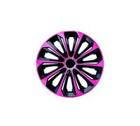 Coperture ruote 16 pollici e parafanghi 4 pezzi set completo rosa nero per auto