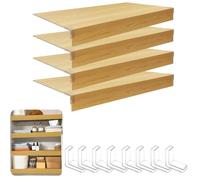 Coperture rustiche per mensole in legno, 4 pezzi, 53 x 45 cm, per cucina e dispensa, soluzioni di archiviazione pronte all'uso per la decorazione della casa