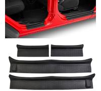 Coperture Soglia Auto per Jeep per rubicon per sahara Sport Upgrade | Materiale TPE flessibile, protezione antiurto, per facile installazione, colore nero opaco, set da 4 pezzi