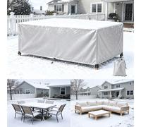 Coperture Tavolo Esterno Telo Copertura per Giardino 160x100x50cm/LxPxA | Coperture per Mobili Da Giardino, Anti-UV Copridivano Esterno Impermeabile Tessuto Oxford 420d Telo Copri Divano Da Giardino