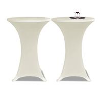 Coperture Verticali per Tavolo 4 pz Ø80 cm Crema Elastico