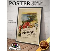 copia autore POSTER locandina vintage Sanremo riviera dei fiori Liguria mare