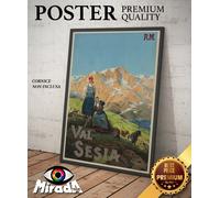 copia autore POSTER locandina vintage VAL SESIA Vercelli Piemonte valle Varallo