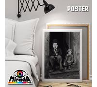 copia d'autore POSTER CHARLIE CHAPLIN Il monello REGIA 1921 MUTO