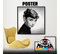 copia d'autore POSTER FOTO BIANCO NERO AUDREY HEPBURN DIVA MITO STYLE HOLLYWOOD